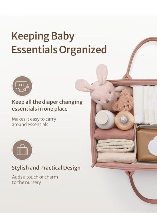turtees turtees Baby Caddy Organizer Bag | Portable Diaper Storage for Newborns & Toddlers | Multipurpose Nursery Bag with Compartments   Perfect for Moms - Image 2