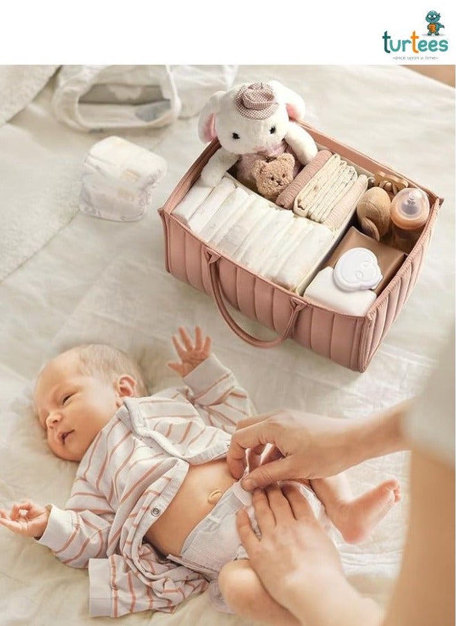 turtees turtees Baby Caddy Organizer Bag | Portable Diaper Storage for Newborns & Toddlers | Multipurpose Nursery Bag with Compartments   Perfect for Moms - Image 3