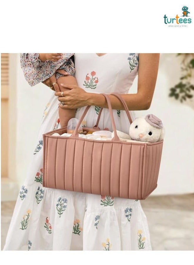 turtees turtees Baby Caddy Organizer Bag | Portable Diaper Storage for Newborns & Toddlers | Multipurpose Nursery Bag with Compartments   Perfect for Moms - Image 4