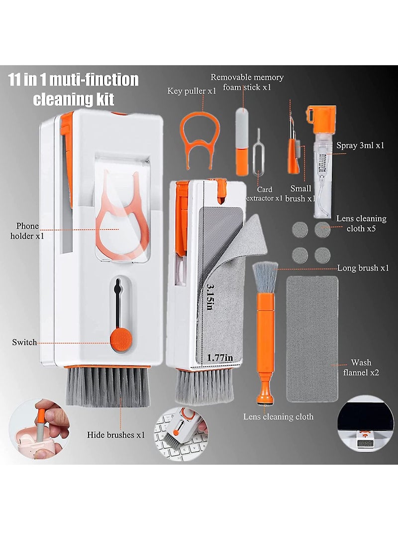 Generic - 11-in-1 Electronic Cleaner Kit, Keyboard Cleaner kit, Portable Multifunctional Cleaning Tool for PC Monitor,Earbud,Cell Phone,Laptop,Computer,Bluetooth Earphones - Image 1