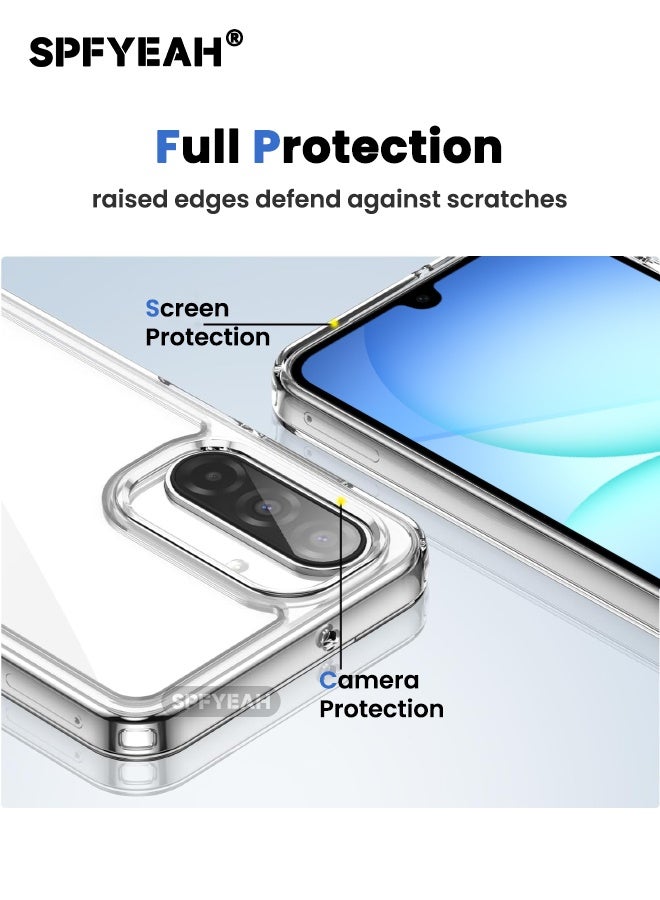 SPFYEAH [3-in-1] Samsung Galaxy A17 Case with HD Tempered Glass Screen Protector & Camera Lens Protector, [Anti Drop][Anti Scratch][Anti Slip][Anti Fingerprint] Clear Acrylic Hard Case Cover for Samsung Galaxy A17 6.7 inch, Clear - Image 4