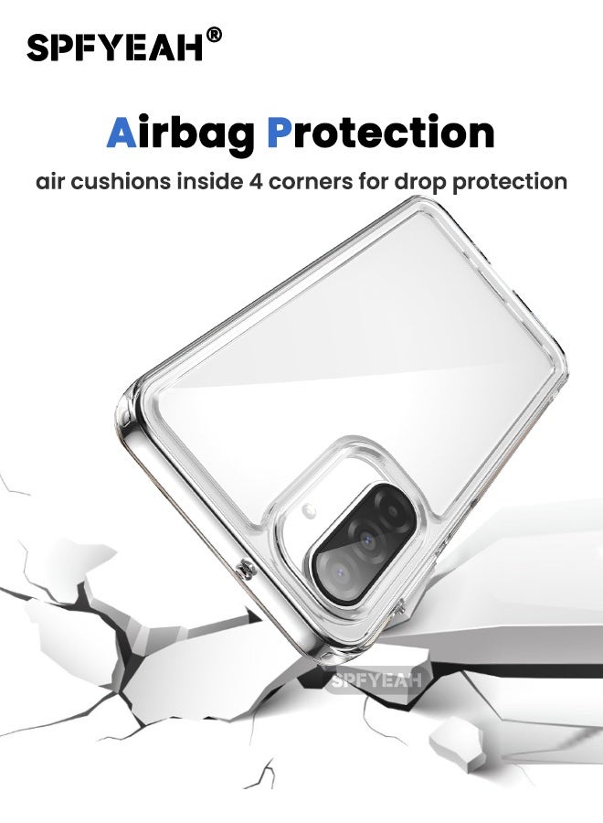 SPFYEAH [3-in-1] Samsung Galaxy A17 Case with HD Tempered Glass Screen Protector & Camera Lens Protector, [Anti Drop][Anti Scratch][Anti Slip][Anti Fingerprint] Clear Acrylic Hard Case Cover for Samsung Galaxy A17 6.7 inch, Clear - Image 3