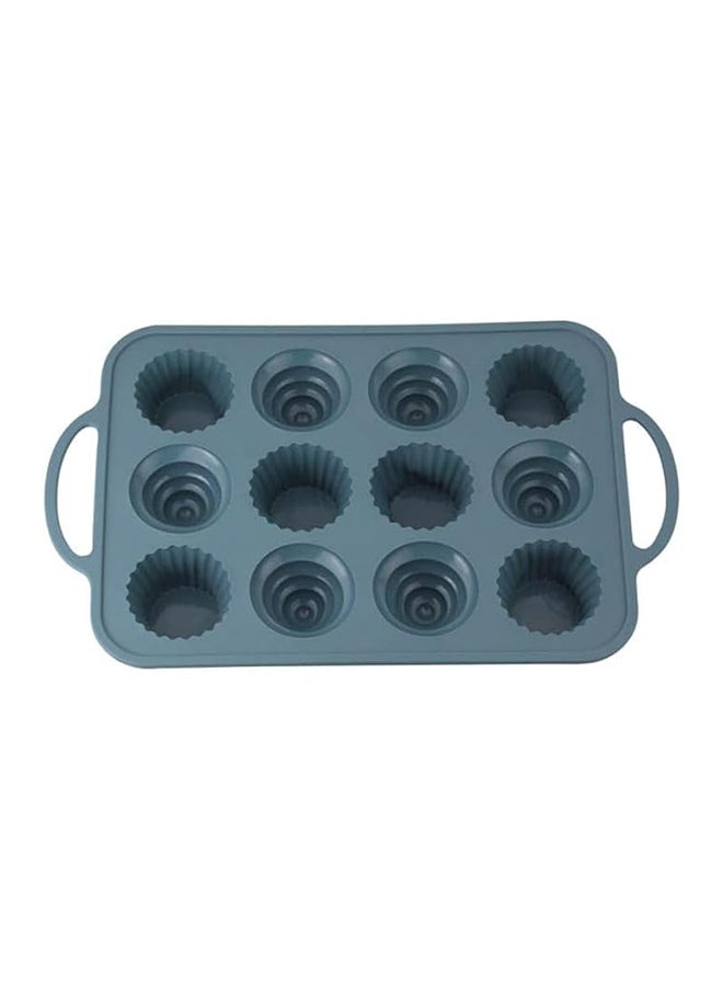 CC Bin Shihon Silicone Cupcake Mold with 12 Cups Assorted Shapes 31 * 23 * 4.3cm | Silicone Muffin Pan | Perfect Baking Tools for Cupcakes, Jelly, Gelatin, Baking, Cake | Easy to Use Non-Stick Cake Pan  - Image 1