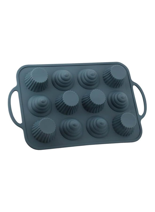 CC Bin Shihon Silicone Cupcake Mold with 12 Cups Assorted Shapes 31 * 23 * 4.3cm | Silicone Muffin Pan | Perfect Baking Tools for Cupcakes, Jelly, Gelatin, Baking, Cake | Easy to Use Non-Stick Cake Pan  - Image 2