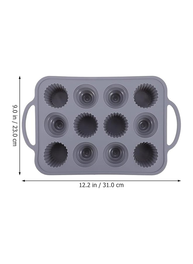 CC Bin Shihon Silicone Cupcake Mold with 12 Cups Assorted Shapes 31 * 23 * 4.3cm | Silicone Muffin Pan | Perfect Baking Tools for Cupcakes, Jelly, Gelatin, Baking, Cake | Easy to Use Non-Stick Cake Pan  - Image 4