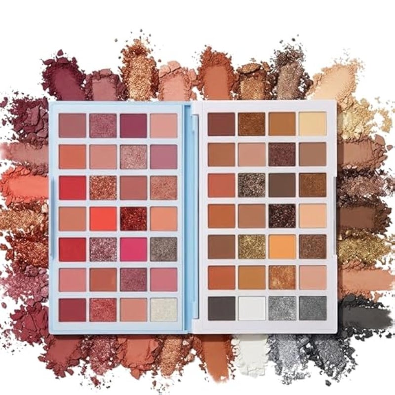Marshmallow 56 Shades Matte and Shimmer Eye Shadow Palette Makeup Glitter Eyeshadow Palette Colorful Pressed Powder Makeup Pallet for Women - Image 1