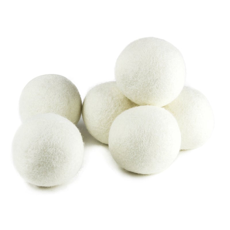 SnugPad (Upgraded) SnugPad XL Size Wool Dryer Balls Natural Fabric Softener & 100% Organic Premium New Zealand Wool, Reduce Wrinkles & Save Time, Baby Safe & Hypoallergenic, White 6Count - Image 1