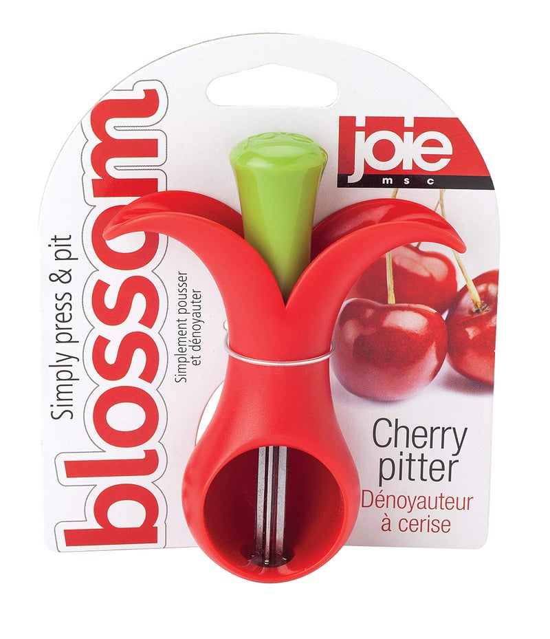 Joie Blossom Cherry Pitter Remove Pits with Precision and Ease Comfortable Grip and Press Tool Efficient Kitchen Gadget BPAFree