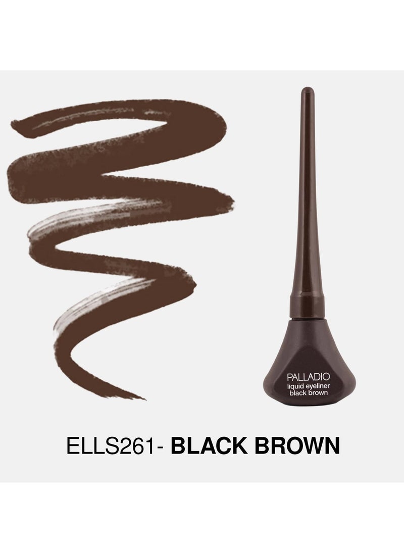 بالاديو آيلاينر سائل من بالاديو، مقاوم للتلطخ وطويل الثبات، ELLS261 – أسود بني - Image 2