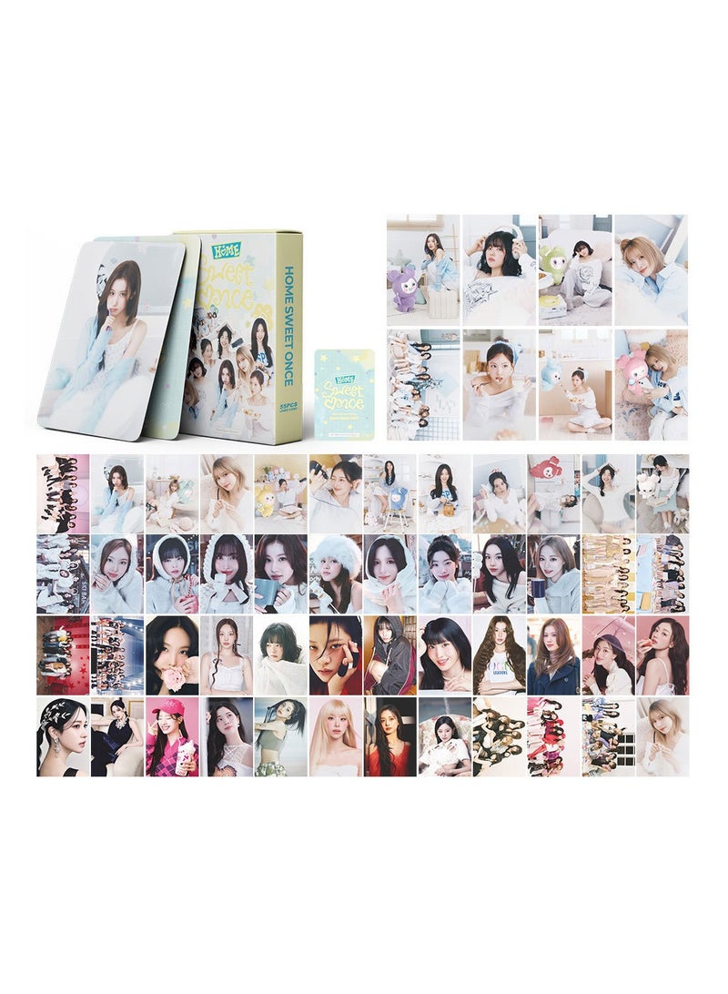 NIBEMINENT 55 Pcs Kpop TWICE HOME SWEET ONCE Lomo Cards Card For Fans Collection Gifts - Image 1