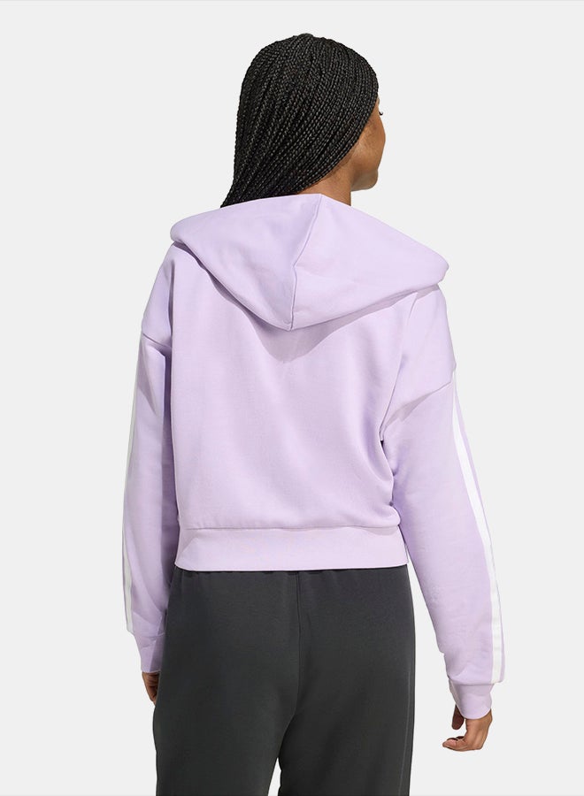 Adidas Essentials 3-Stripes French Terry Full-Zip Hoodie - Image 2