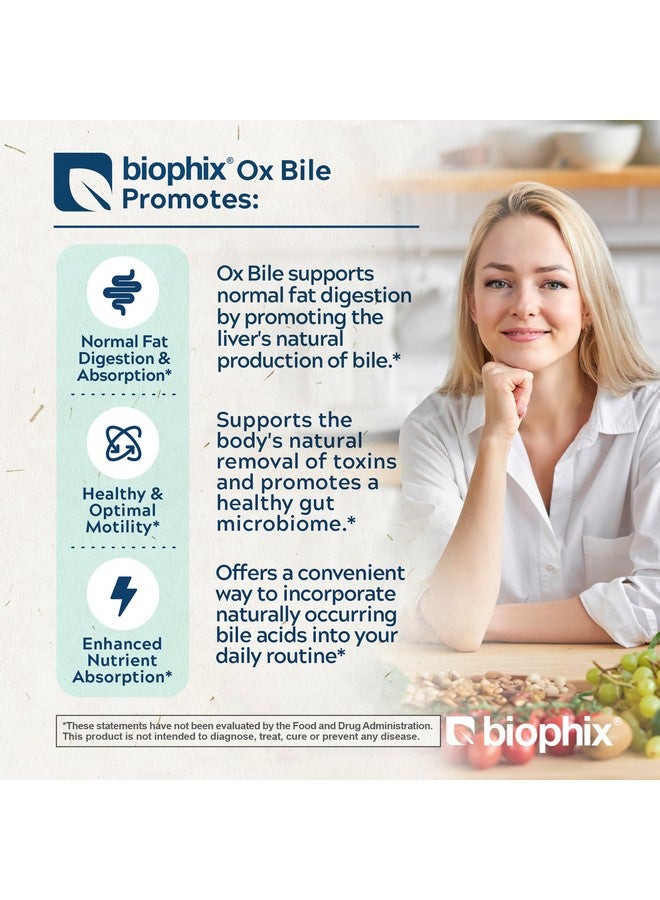 biophix بيوفيكس عصارة الصفراء 1000 ملغ مع بايوبرين 120 كبسولة نباتية - مكمل إنزيمات هضمية عالية الامتصاص - دعم التمثيل الغذائي للكبد والدهون في الجهاز الهضمي - Image 2