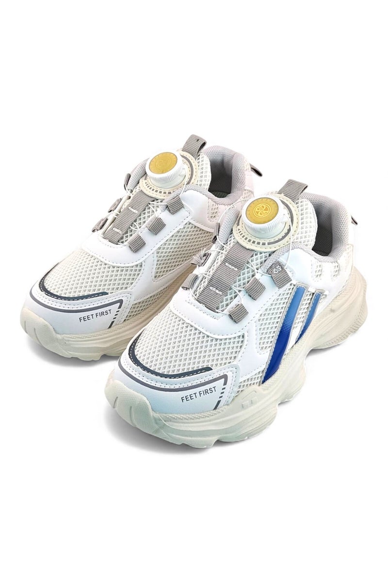 Feet First Bolt Flow Kids Lightweight Sports Sneakers 86-894-70 White/Blue - Image 3