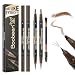Boobeen 3pcs Waterproof Eyebrow PenDualEnded Eyeliner Microblading Eyebrow Pencil for WomenLong Lasting HairLike Brow Pen with Brow BrushDark Brown - Image 2
