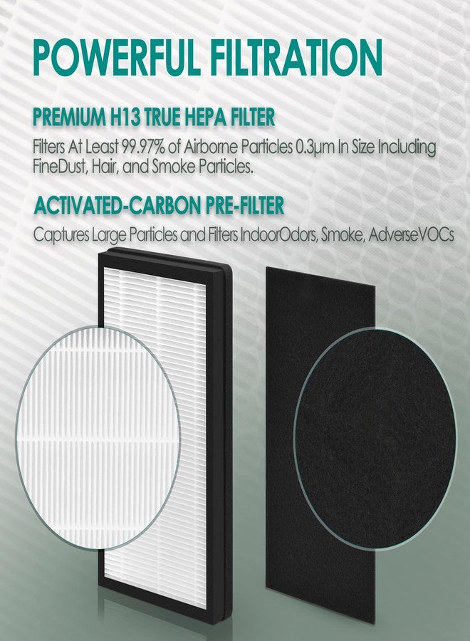 Keedal Idylis Air Purifier Replacement Filter C for Filtrete and Idylis IAP-10-200 IAP10200 [C+C] IAP-10-280 IAP10280 [C+D] Air Purifier with Idylis Air Filters IAF-H-100C, 2 HEPA & 2 Extra Carbon Pre-filter - Image 5
