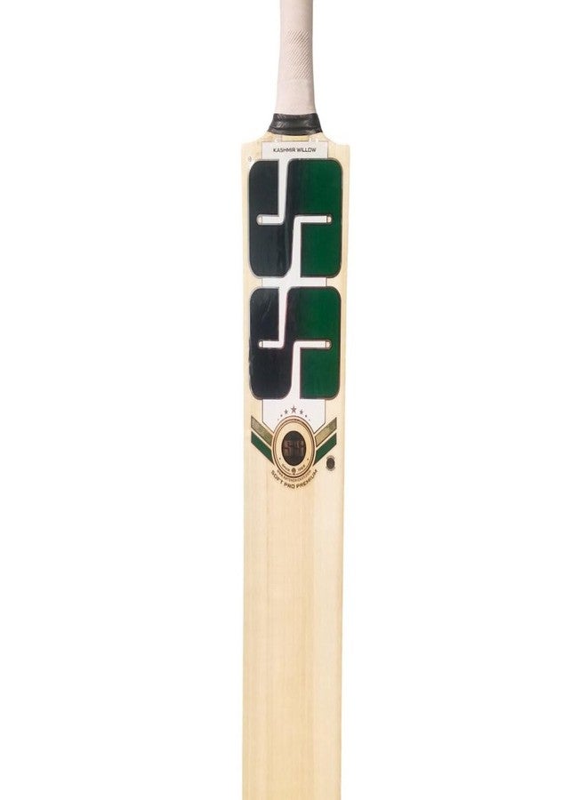 SS Sunridges TABAKH SS Soft Pro Premium Kashmir Willow Leather Ball Cricket Scoop Bat Adult Size - Short Handle (Cover Included) - Image 3