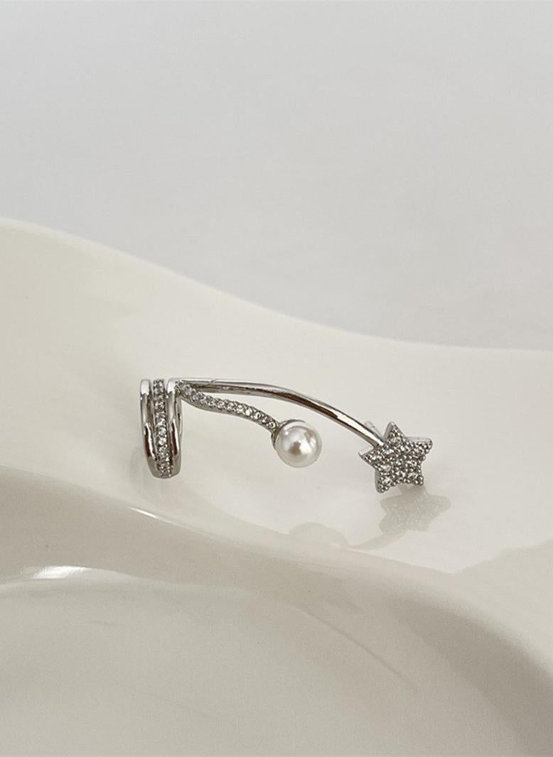 موضة سريعة نجوم حبة حجحر الراين مجوهرات فضي - Image 4