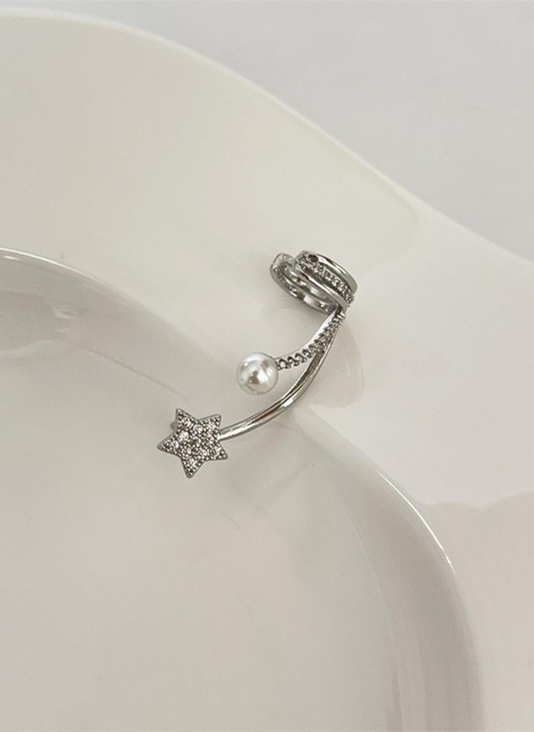 موضة سريعة نجوم حبة حجحر الراين مجوهرات فضي - Image 2