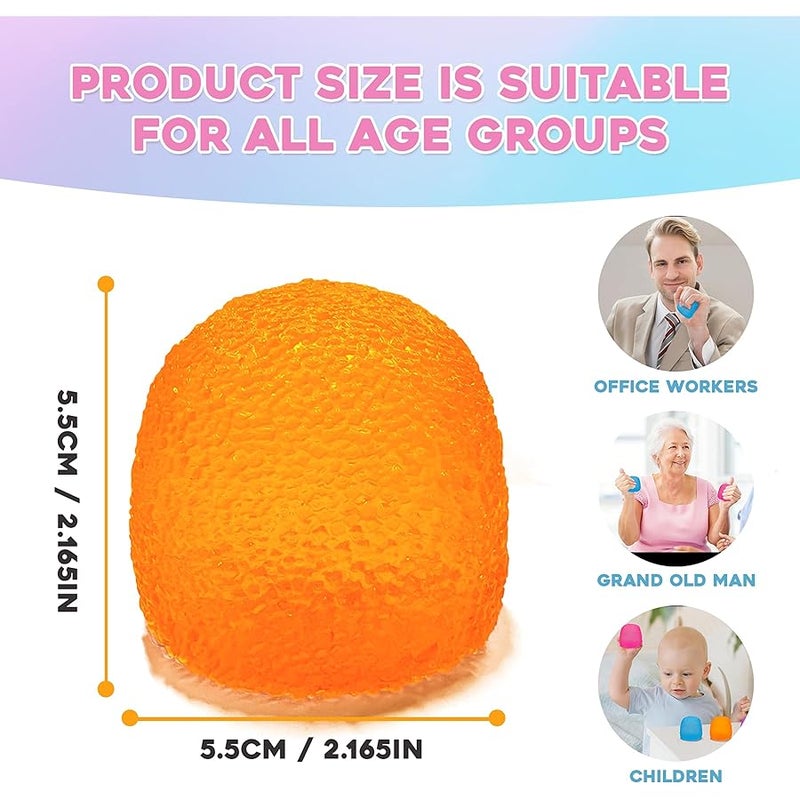 QITAI Squishy Fidget Toys Stress for Kids and Adults, Super Solid Squeeze Ball, Sensory for Stress Relief, Birthday, Easter Basket Stuffers and Party Favors(Orange) - Image 4