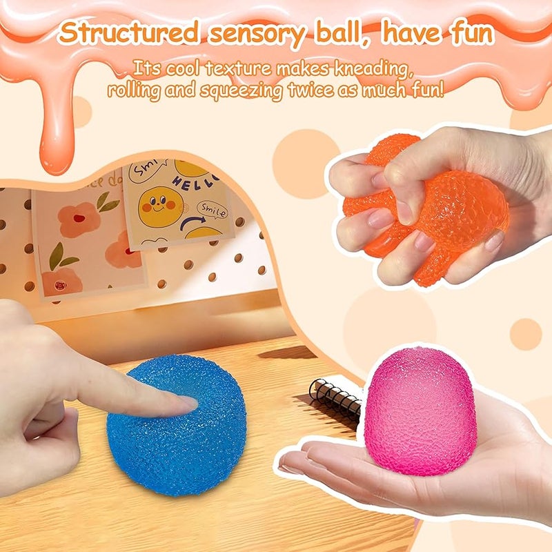 QITAI Squishy Fidget Toys Stress for Kids and Adults, Super Solid Squeeze Ball, Sensory for Stress Relief, Birthday, Easter Basket Stuffers and Party Favors(Orange) - Image 2