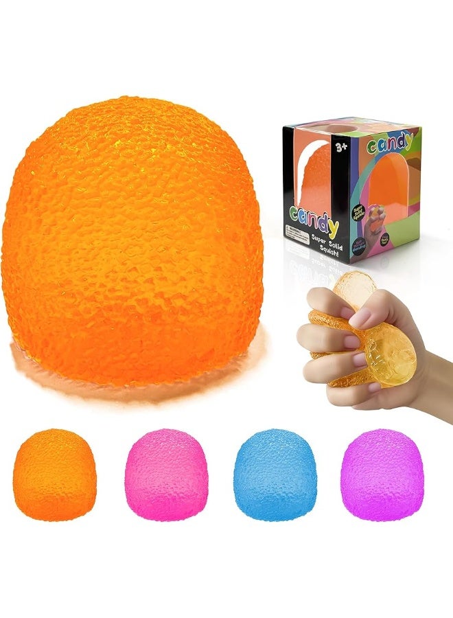 QITAI Squishy Fidget Toys Stress for Kids and Adults, Super Solid Squeeze Ball, Sensory for Stress Relief, Birthday, Easter Basket Stuffers and Party Favors(Orange) - Image 1