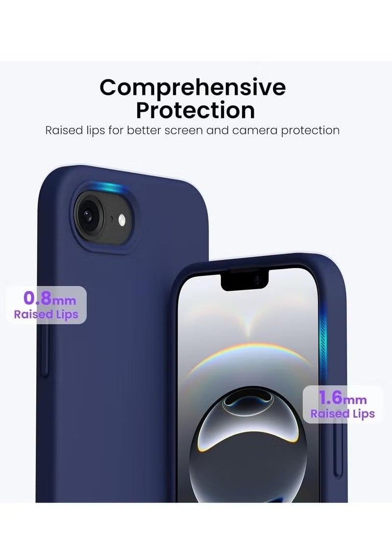 ELTRAZONE iPhone 16e Case Cover 6.1-Inch – Premium Silicone Protective Phone Case with Soft Microfiber Lining, Anti-Scratch Shockproof Bumper, Slim Fit Drop Protection, Durable & Lightweight Grip-Friendly Cover for iPhone 16e – Daily Use & Stylish Design Midnight Blue - Image 3