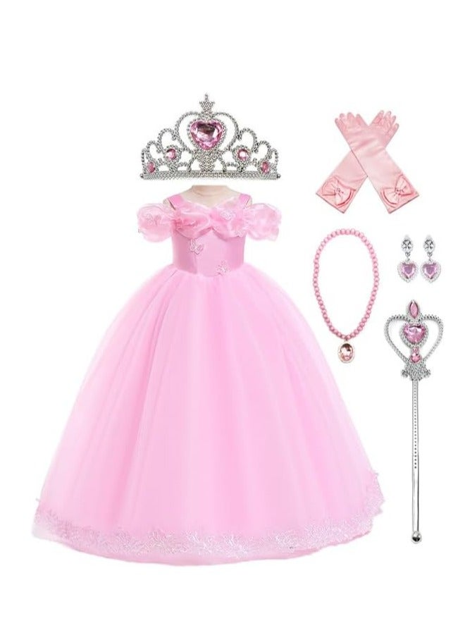 Cindrella Princess Costume For Girl With Accessories, Cinderella Dress Set, Princess Costume Prom Dress Toddler Girl Cosplay