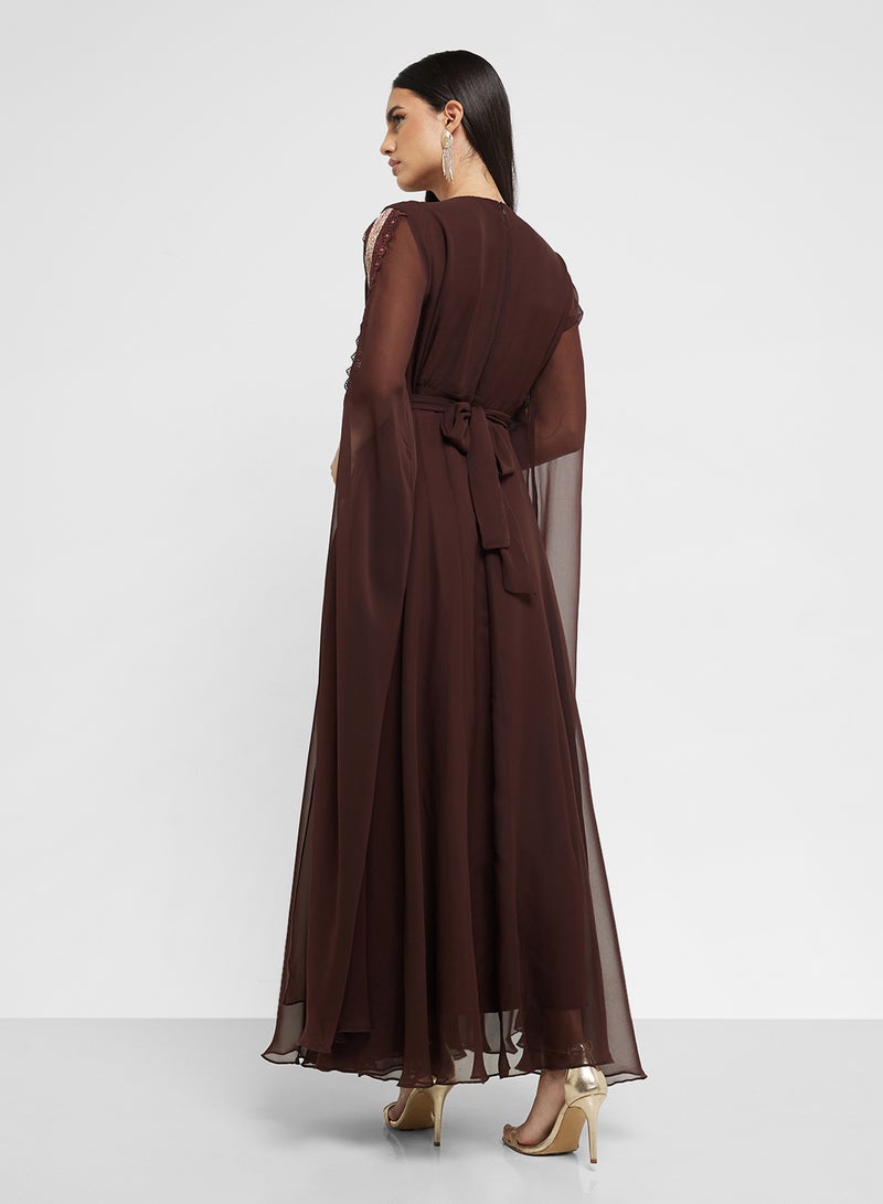 hayas closet Chiffon Sleeve Detail Dress - Image 2