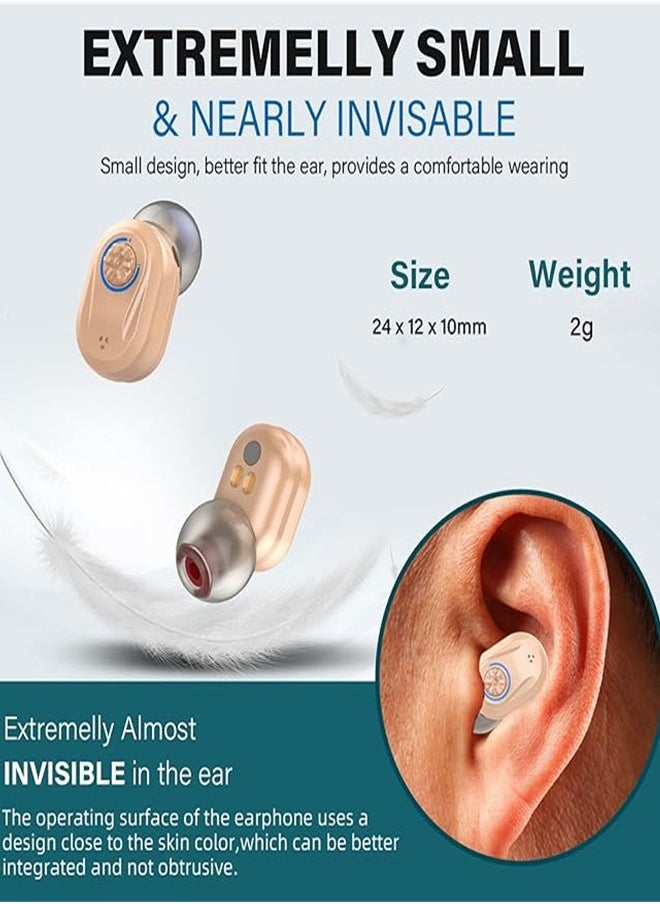 Generic - Hearing Aids for Seniors Rechargeable with Noise Cancelling, Hearing Amplifier for Adults with Severe Hearing Loss, 16 Channels Digital Chip Sound Process with Magnetic Contact Charging Box, A Pair - Image 1