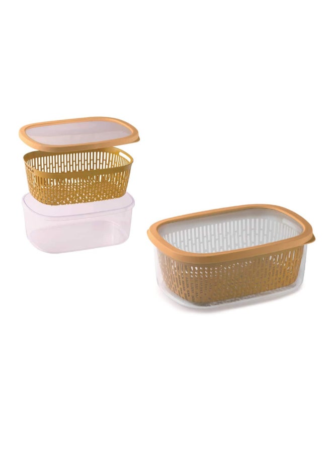 Snips Aroma Keeper Food Storage Container with Lid Mustard 4 L 079327 - Image 2