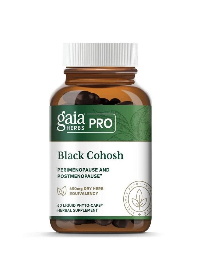 Gaia Herbs - Gaia Pro Black Cohosh Herbal Supplements For Menopause Support Supports Hormone Balance For Women With Organic Black Cohosh 60 Vegan Liquid Phytocapsules (60 Servings) - Image 1