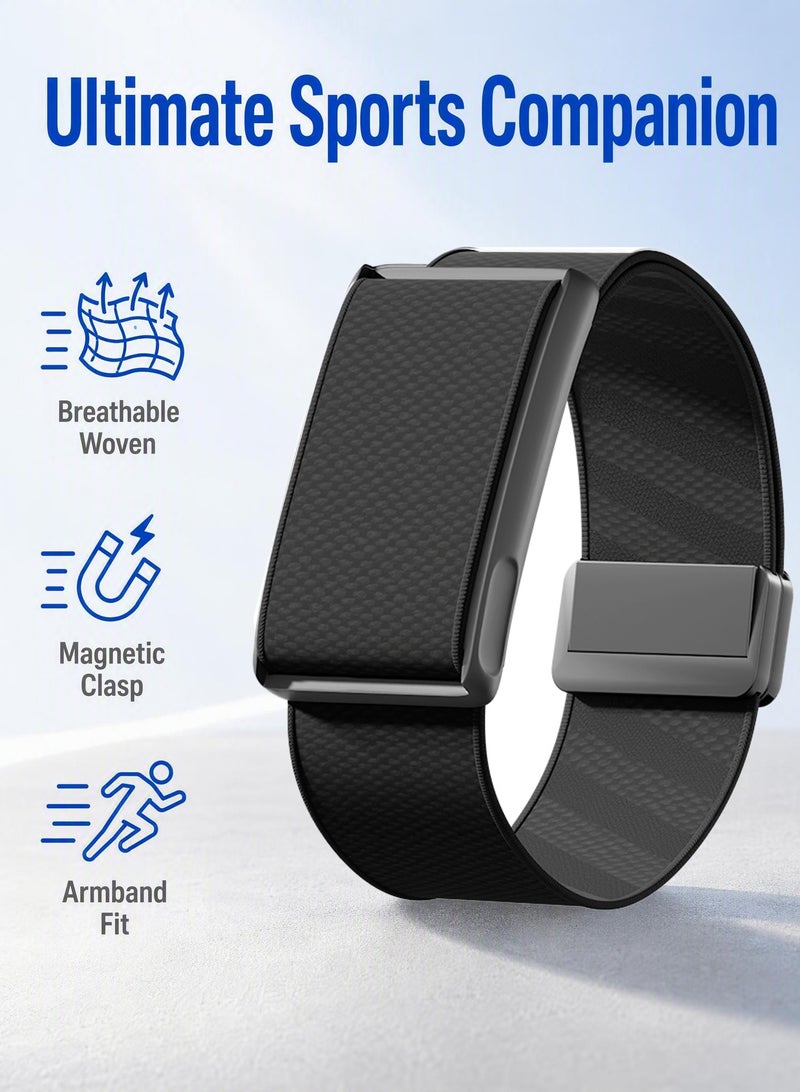 إس كولور حزام ذراع علوي متوافق مع سوار Amazfit Helio، قابل للتعديل من النايلون، مريح وقابل للتهوية ومرن ومقاوم للعرق، لتتبع الأنشطة اليومية والنوم والتعافي على مدار الساعة - Image 2