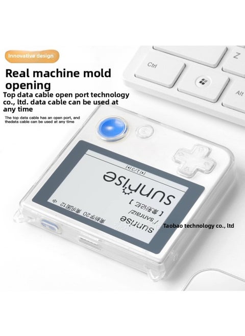 Transparent Protective Cover For Word Chopping Machine BCZ-Ace-01 English Word Card Anti-fall Anti-pressure Silicone Case-Color:Transparent Protective Case (crystal Shell With Ears)-Applicable Models:Word Chopping Card (bcz-ace-01)
