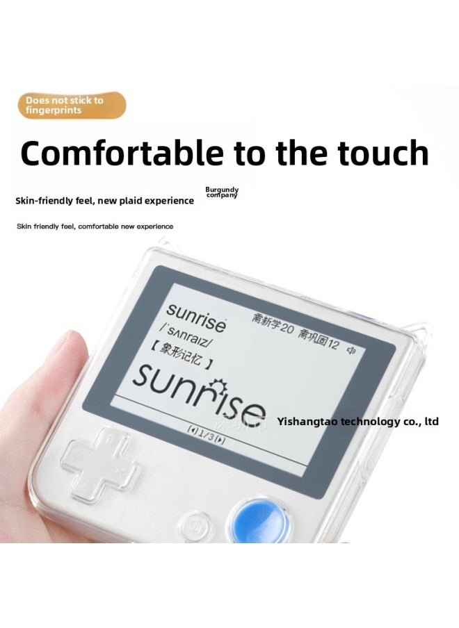 Transparent Protective Cover For Word Chopping Machine BCZ-Ace-01 English Word Card Anti-fall Anti-pressure Silicone Case-Color:Transparent Protective Case (crystal Shell With Ears)-Applicable Models:Word Chopping Card (bcz-ace-01)