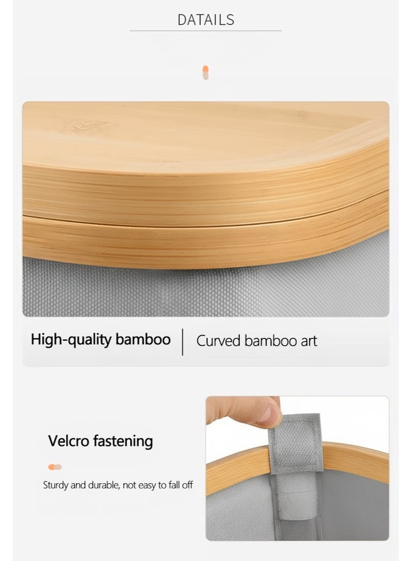 والالا سلة تخزين الملابس المتسخة المحمولة متعددة الوظائف المقاومة للغبار مع بكرات وحقائب جانبية - Image 3