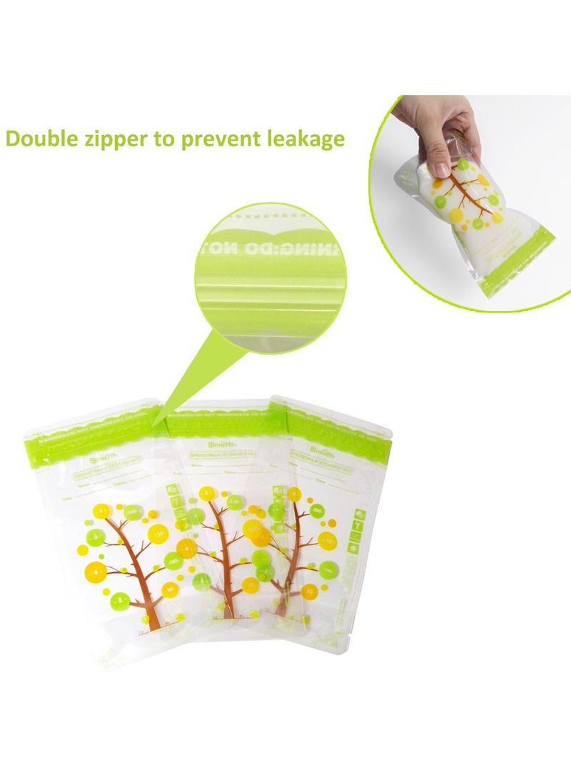 Bimirth 112 Piece Baby Self Standing Bottom Design Breast Milk Storage Bags With Double Zipper  - Image 4
