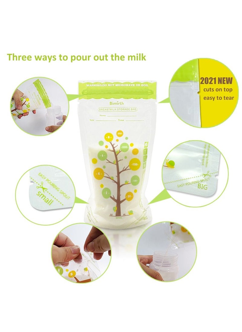 Bimirth 112 Piece Baby Self Standing Bottom Design Breast Milk Storage Bags With Double Zipper  - Image 3