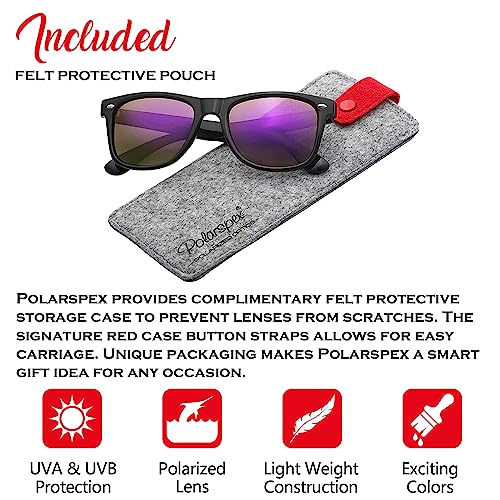 PolarSpex Polarized Sunglasses for Men and Women – UV Protection, Durable & Lightweight Retro Sunglasses for Driving, Fishing - Image 2