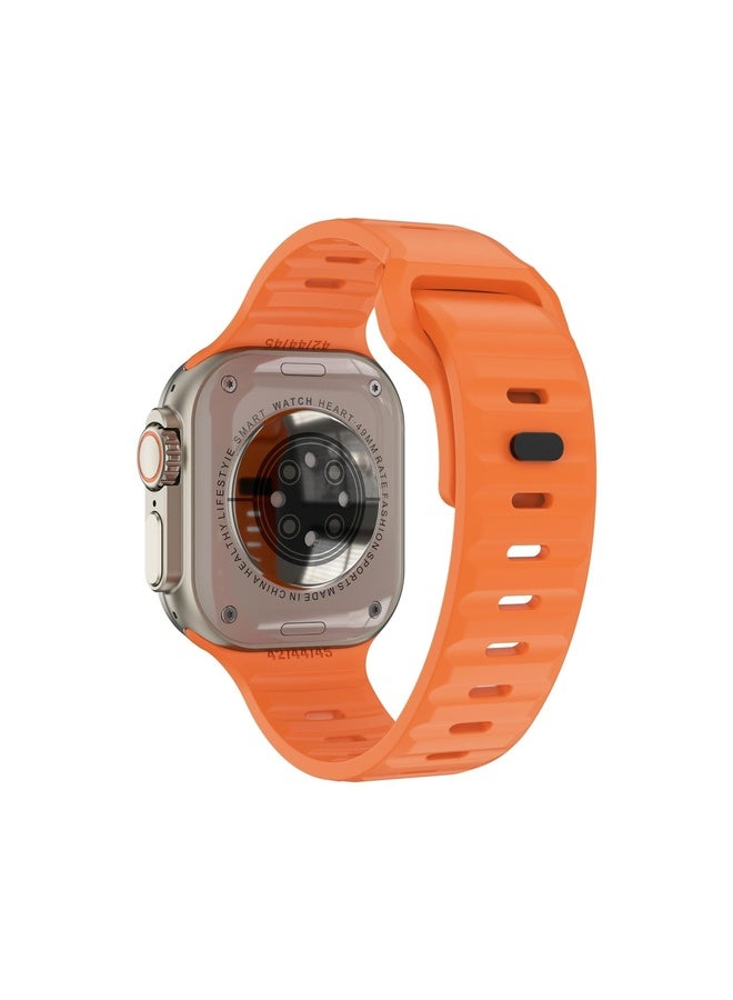 HuHa iW9 Ultra 2.04 inch Screen Smart Call Watch, BT Call / Heart Rate / Blood Pressure / Blood Oxygen(Orange Gold) - Image 4
