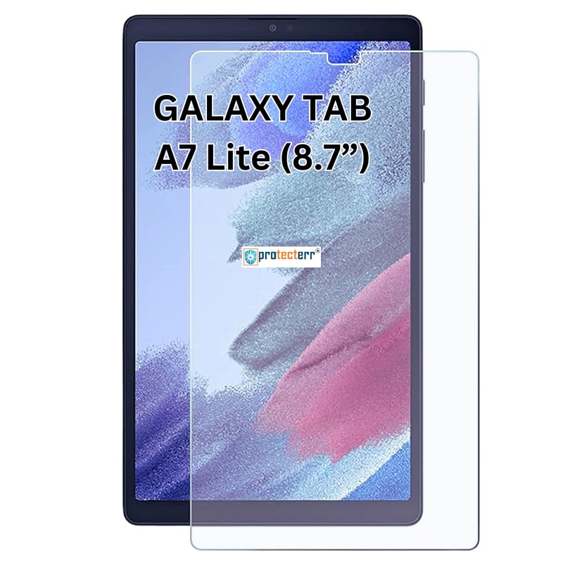 PROTECTERR 1 Pack| Screen Guard Protector for Samsung Galaxy Tab A7 Lite 8.7 inch - Ultra-Thin, HD Clear, 9H Hardness, Anti-Scratch, Bubble Free, Edge to Edge (Not a Tempered Glass) - Image 1