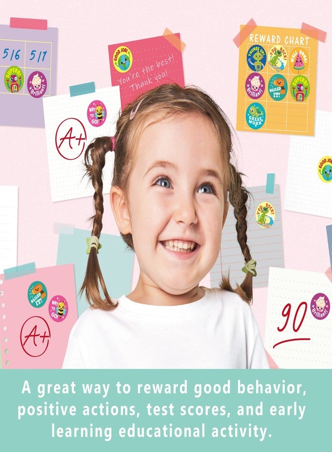 Gooji Small Reward Stickers for Kids, 1008 Pc. Sticker Pack for Teachers, Classroom, Small Motivational Class Supplies for Students, Boy Girl Toddler Good Job Incentive Behavior Preschool Kindergarten - Image 2