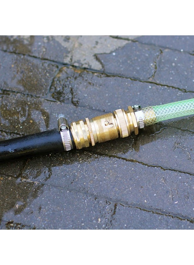 YELUN Garden Hose Quick Connectors Solid Brass 3/4 inch GHT External Thread Easy Connect Fittings No-Leak Water Hose Male Quick Connector and Female Product adapters (2 Sets) - Image 4