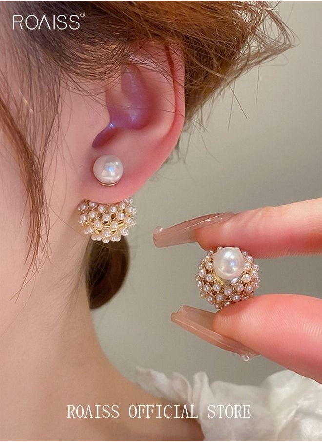 Silver needle two wearing pearl hydrangea flower earrings fashion elegant temperament earrings Chinese style new earrings female - pzsku/ZB946D61F5D0E951136F1Z/45/_/1686812690/2aa06f14-af42-4ae5-a68d-351ae9018356