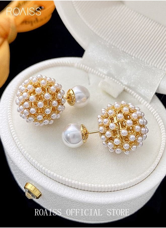 Silver needle two wearing pearl hydrangea flower earrings fashion elegant temperament earrings Chinese style new earrings female - pzsku/ZB946D61F5D0E951136F1Z/45/_/1686812691/109d8f8b-741f-4042-9c69-0ae346b05cd1