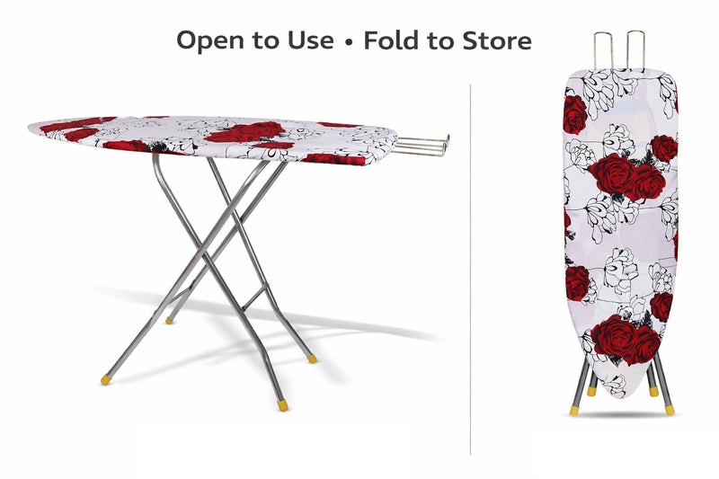 Maanit Wooden Heavy Self Standing Ironing Board/Table 18 Inch | Foldable Portable Iron Board with Iron Stand | Strong Stable Base for Home Use - Image 4