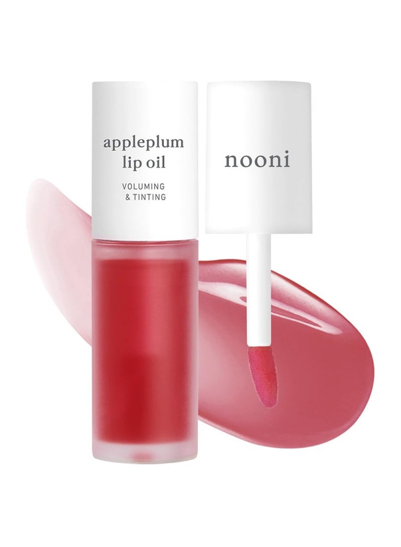 نوني زيت الشفاه الكوري - Appleplum  طويل الأمد ، مرطب ، سحب ، تنشيط الشفاه الجافة ، مقاوم للماء ، لا تقشير ، لون كوري ، ترطيب ، مغذي كريستال واضح ، 0.12 فلور أوز - Image 1