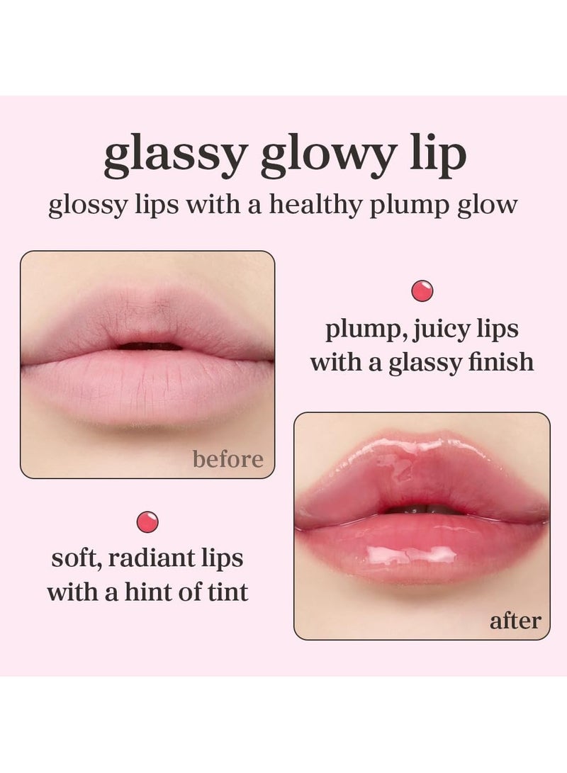 نوني زيت الشفاه الكوري - Appleplum  طويل الأمد ، مرطب ، سحب ، تنشيط الشفاه الجافة ، مقاوم للماء ، لا تقشير ، لون كوري ، ترطيب ، مغذي كريستال واضح ، 0.12 فلور أوز - Image 2