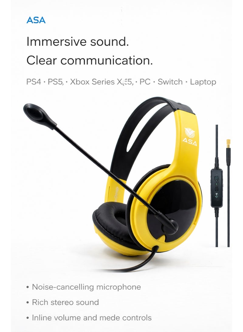 أيه أس أيه سماعة الألعاب السلكية ايه اس ايه ٠٩٩ مع ميكروفون – صوت ستيريو للألعاب - Image 1