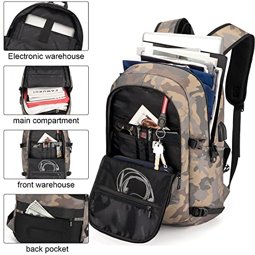 Tzowla Travel Laptop Backpack Water Resistant Anti-Theft Bag with USB Charging Port and Lock 15.6 Inch Computer Business Backpacks for Women Men Gift,Bookbag Casual Daypack - Image 5