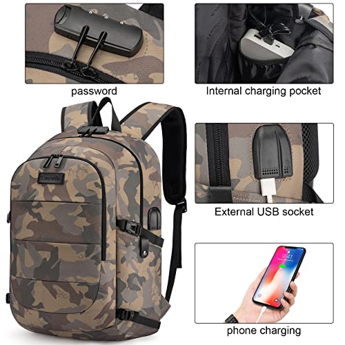 Tzowla Travel Laptop Backpack Water Resistant Anti-Theft Bag with USB Charging Port and Lock 15.6 Inch Computer Business Backpacks for Women Men Gift,Bookbag Casual Daypack - Image 3